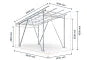 Wohnmobil Carport Gestell SPG-W mit Regenrinne, Aluminium, Durchfahrtshöhe 2.920 mm, SoloPort