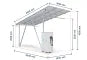 Wohnmobil Solarcarport Anbaufeld SP40/5-1AW inkl. Wallbox und Schaltschrank, Aluminium, Durchfahrtshöhe 2.920 mm, SoloPort