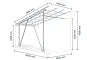 Wohnmobil Carport Anbau-Gestell SPG-AW mit Regenrinne, Aluminium, Durchfahrtshöhe 2.920 mm, SoloPort