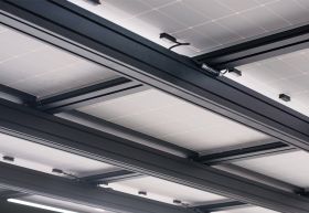 Solar Carport Doppelcarport Aluminium Rahmen ohne Module für zwei Fahrzeuge