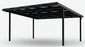 Solar Carport Doppelcarport Aluminium Rahmen ohne Module für zwei Fahrzeuge